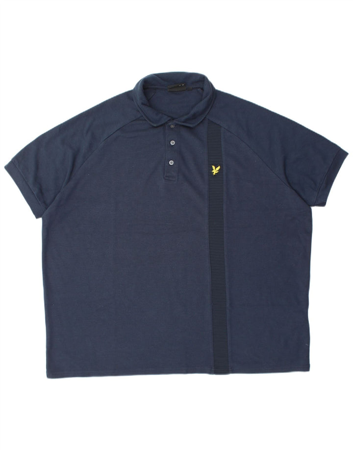 Męska koszulka polo LYLE & SCOTT 2XL Granatowa wiskoza