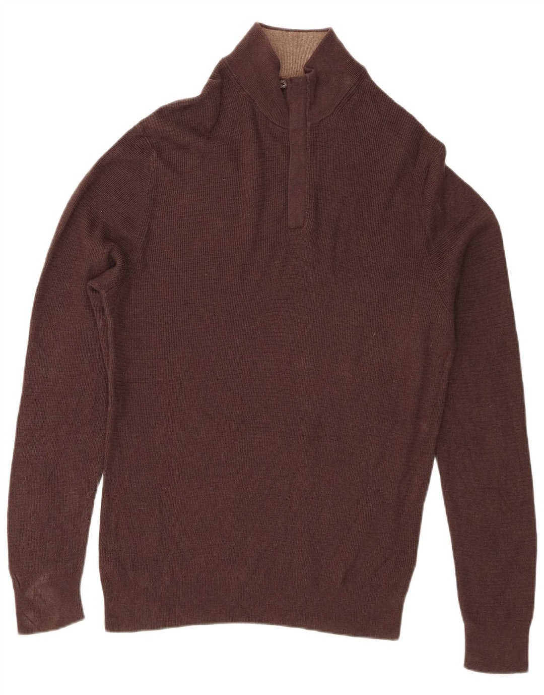 Męski sweter zapinany na zamek Massimo Dutti XL, brązowy, bawełniany