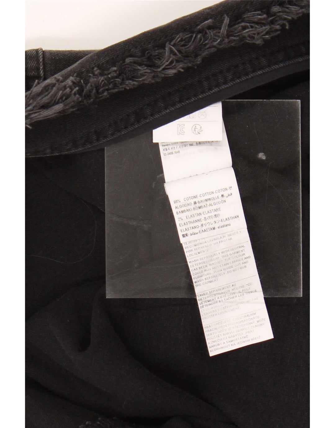 Damska kurtka dżinsowa Benetton IT 44 Medium Black Cotton