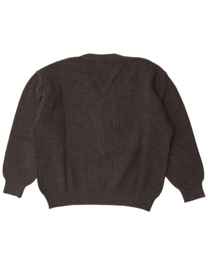 Męski sweter Malagrida z dekoltem w kształcie litery V, XL, w szare paski