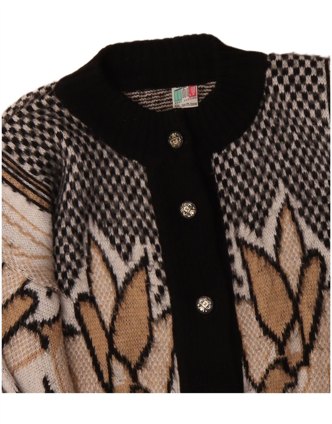 Sweter damski w stylu vintage, UK 20 2XL, wielobarwny, kwiatowy