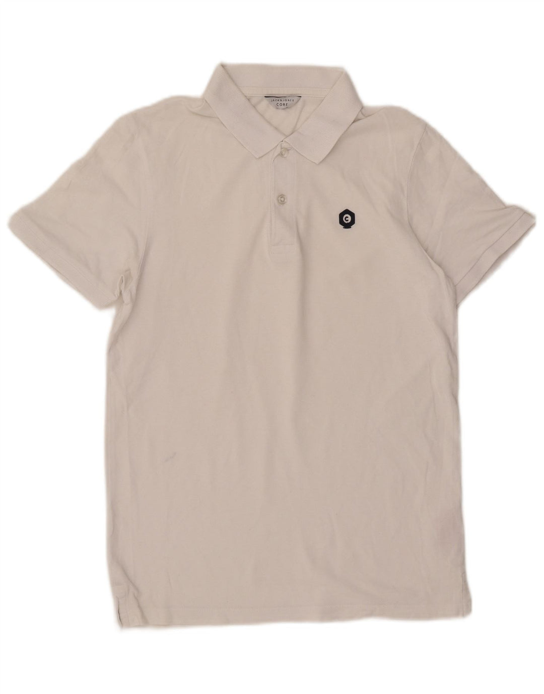 Męska koszulka polo Jack & Jones, mała, biała, bawełniana