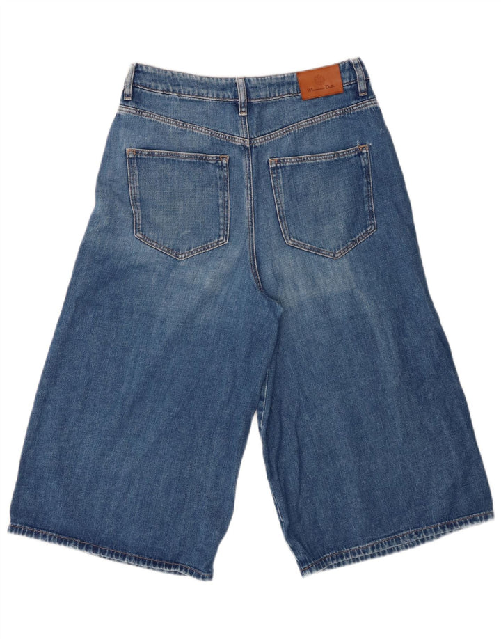 Damskie spodenki jeansowe Massimo Dutti Bermudy EU 38 Small W28 Niebieskie