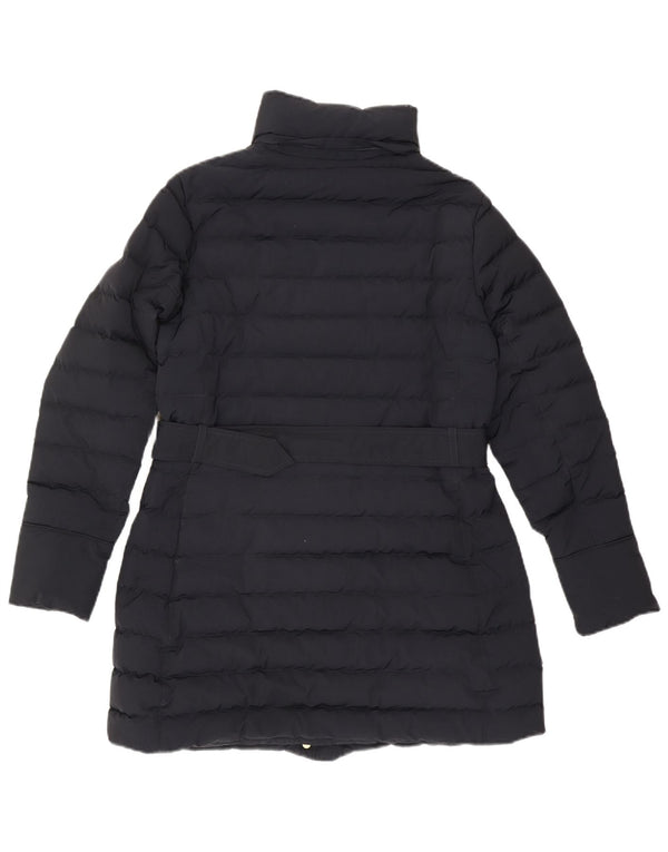Damski płaszcz ocieplany Woolrich UK 16, duży, granatowy, poliester