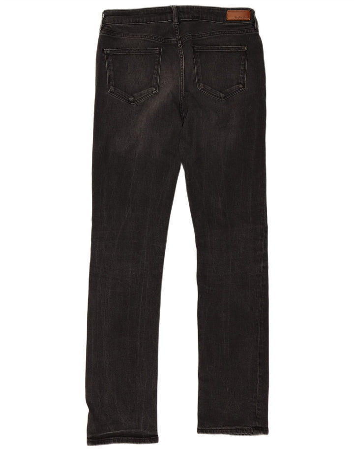 Damskie proste dżinsy Fat Face UK 12 Medium W30 L31 Czarna bawełna