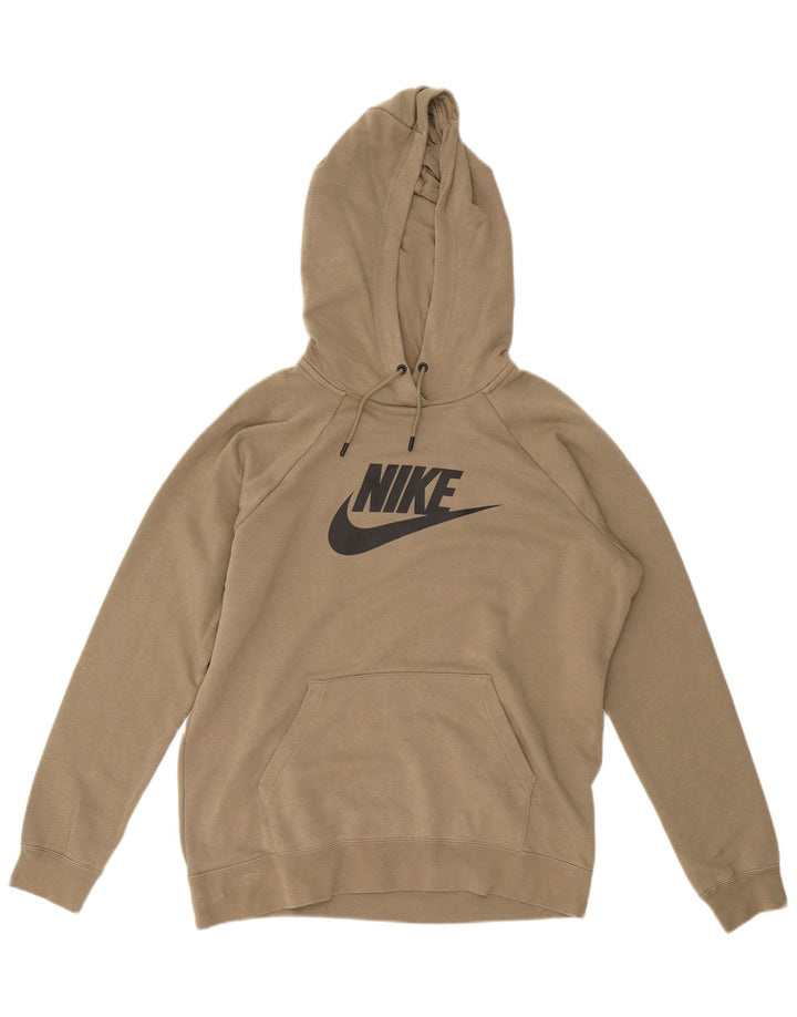 Męski sweter z kapturem NIKE z grafiką, duży, bawełniany khaki