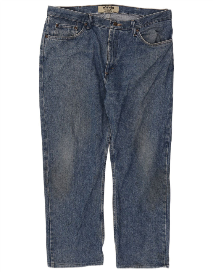Męskie proste dżinsy Wrangler W38 L26, niebieskie, bawełniane