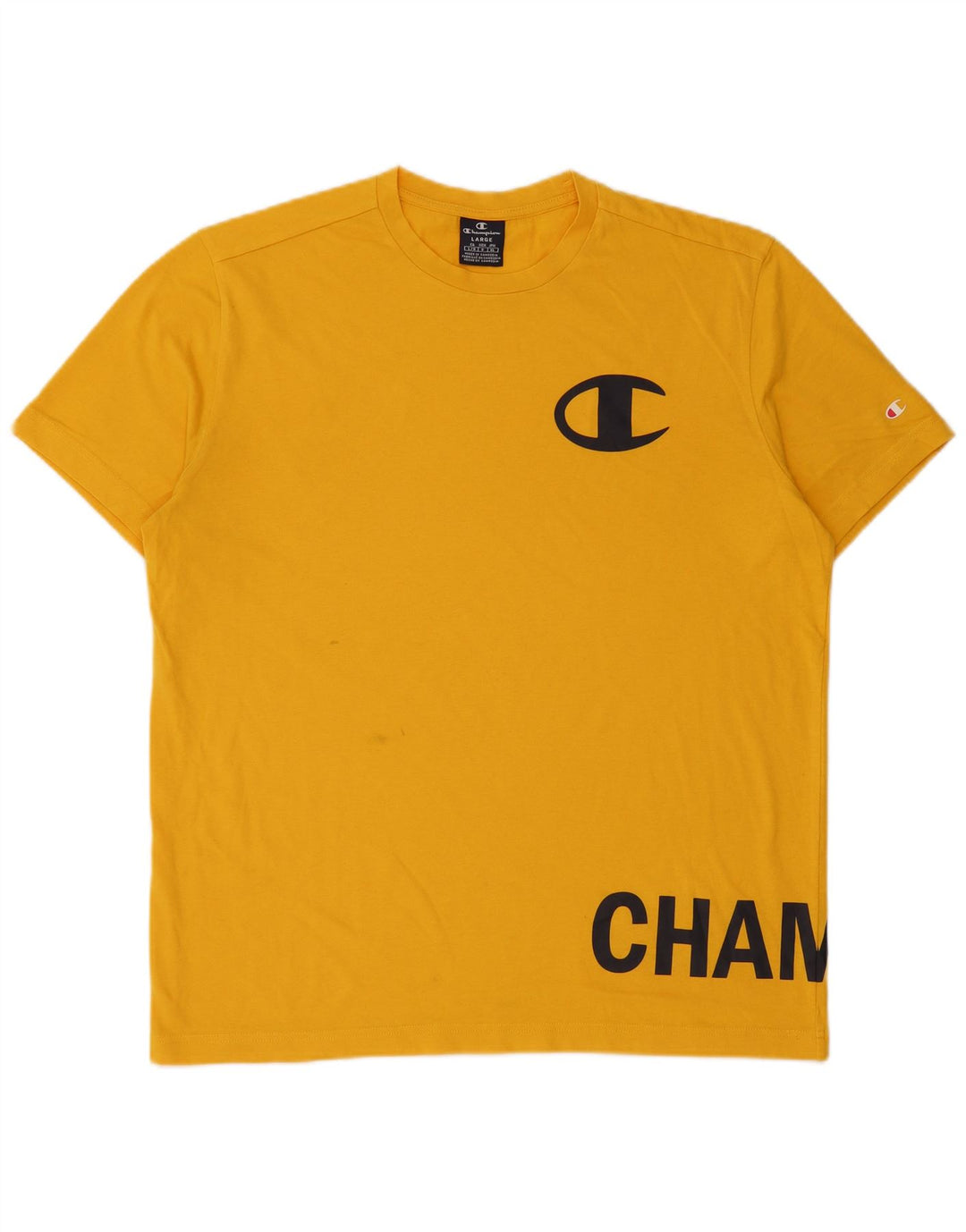 Męski T-shirt Champion z grafiką, duży, żółty