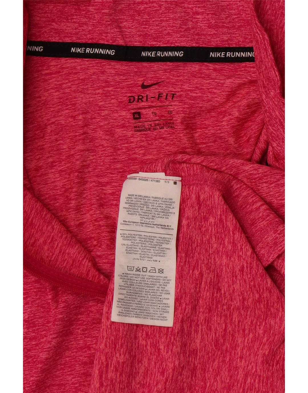 Męski dres Nike Dri Fit do biegania z zamkiem błyskawicznym na szyi, XL, różowy, nakrapiany