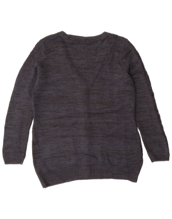 Sweter damski Fat Face UK 14, duży, granatowy, kaszmirowy, klasyczny