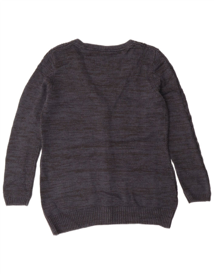 Sweter damski Fat Face UK 14, duży, granatowy, kaszmirowy, klasyczny