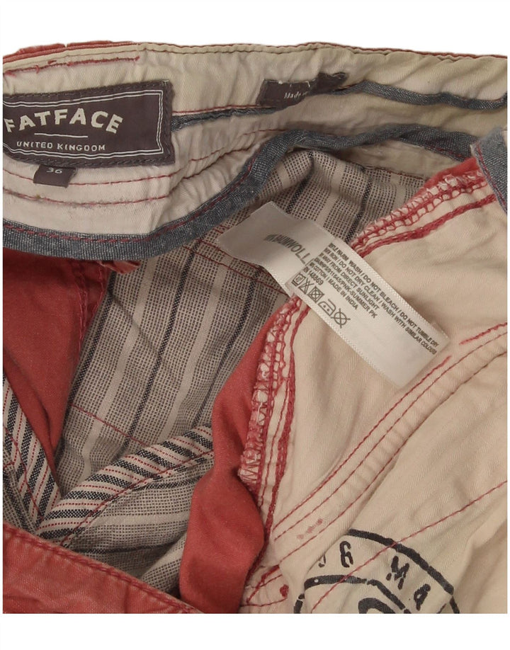 Męskie spodenki cargo Fat Face W36, duże, czerwone, bawełniane