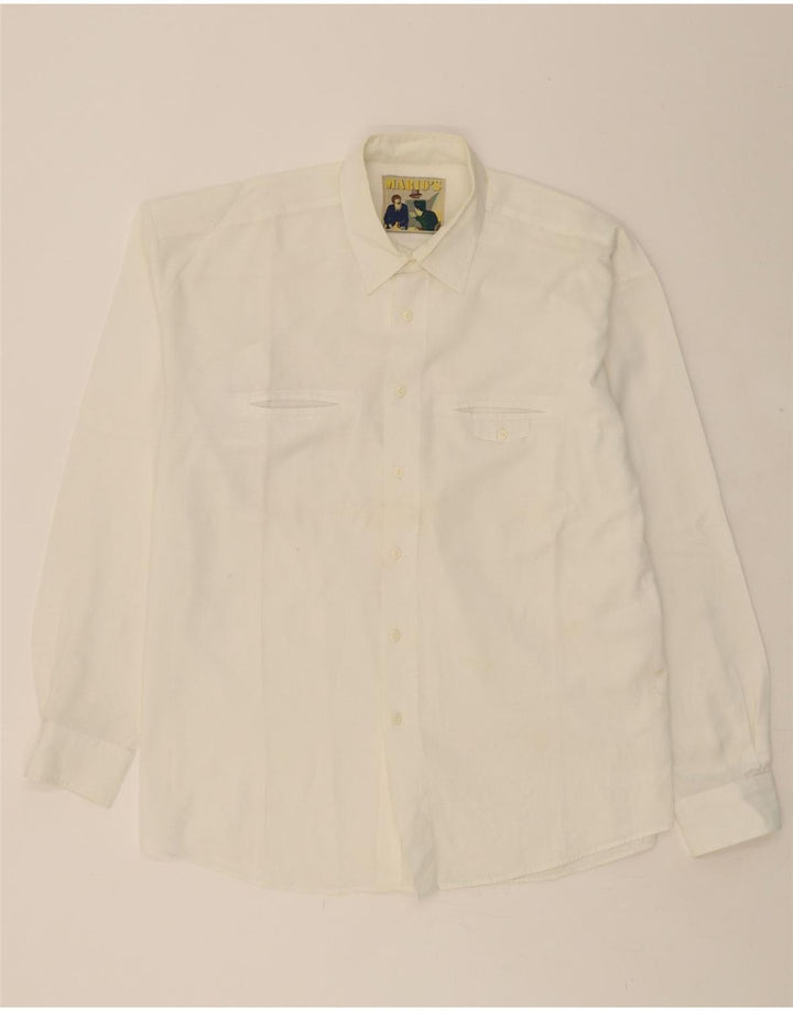 MARIO'S Mens Shirt XL White Vintage Mario's and Second-Hand Mario's from Messina Hembry 