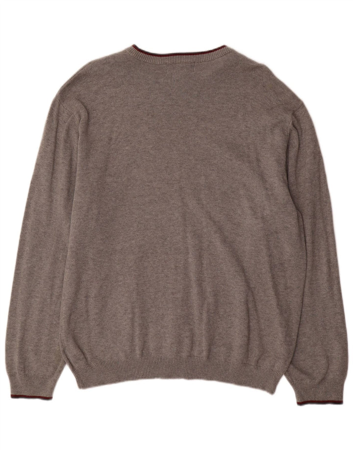 CHAPS Mens Crew Neck Jumper Sweater Large Grey