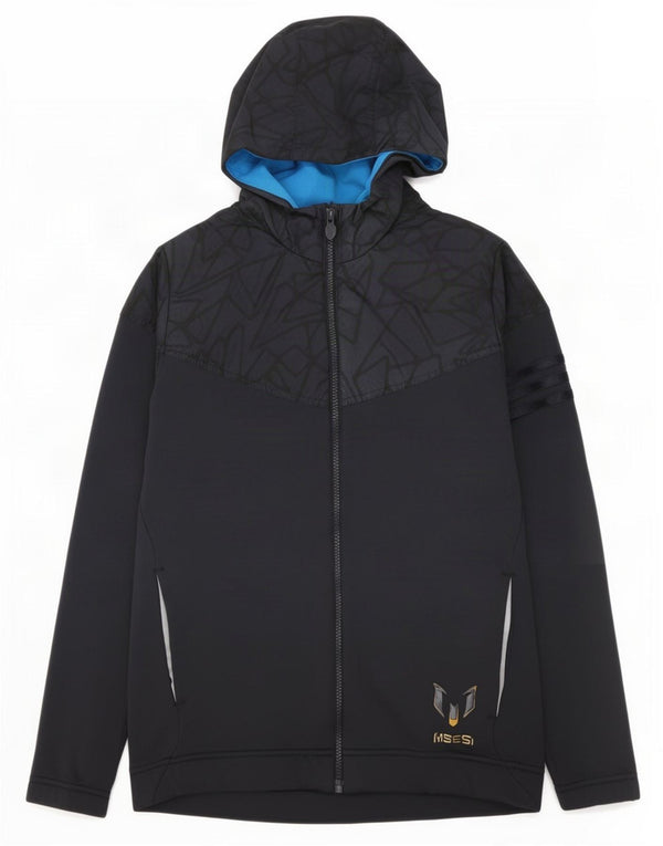 Adidas Chłopięcy MESSI Zip Sweter Z Kapturem 13-14 Lat Granatowy Geometryczny