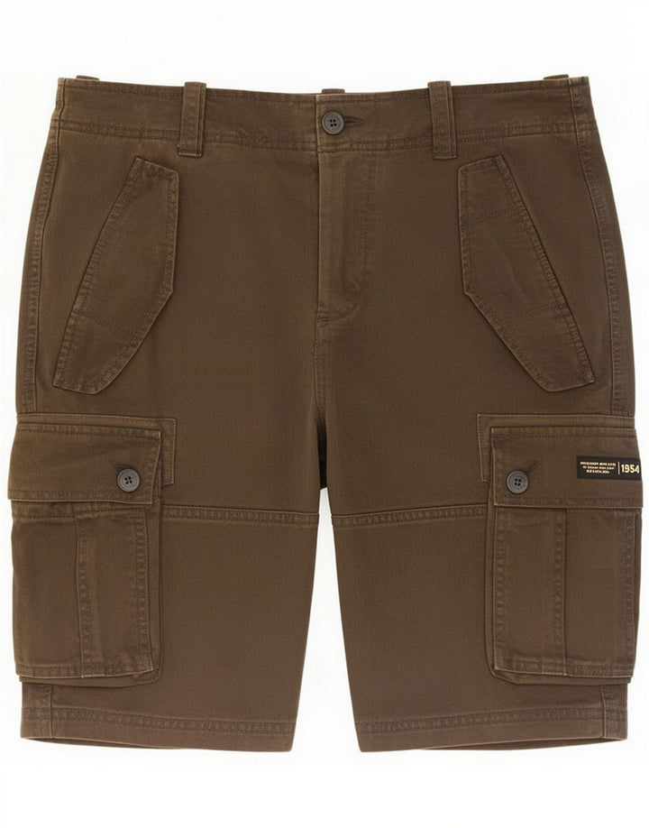 Superdry Męskie szorty cargo, średnie W32 brązowe bawełniane