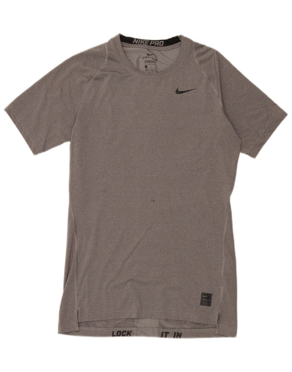 Męski T-shirt Nike Dri Fit, duży, szary, poliestrowy