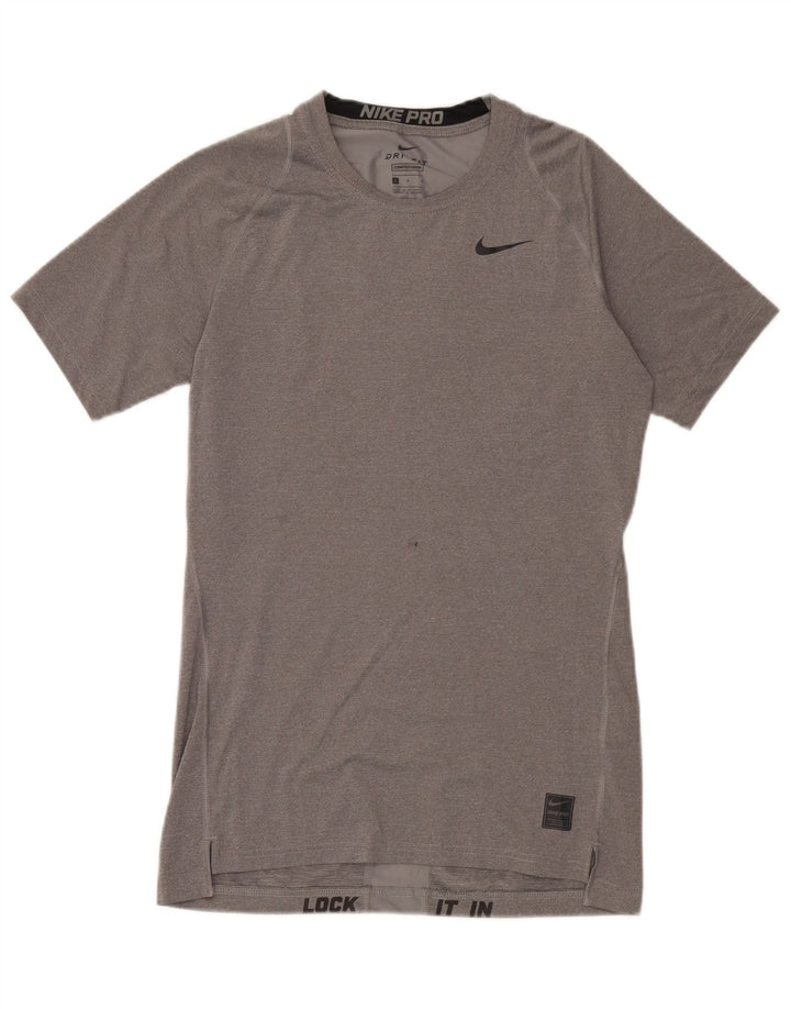 Męski T-shirt Nike Dri Fit, duży, szary, poliestrowy