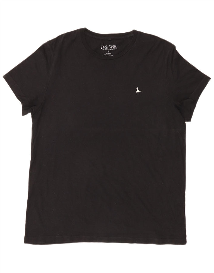 T-shirt męski Jack Wills, duży, czarny, bawełniany