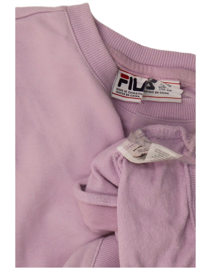 Damski sweter oversize FILA UK 10, mały, fioletowy, bawełniany
