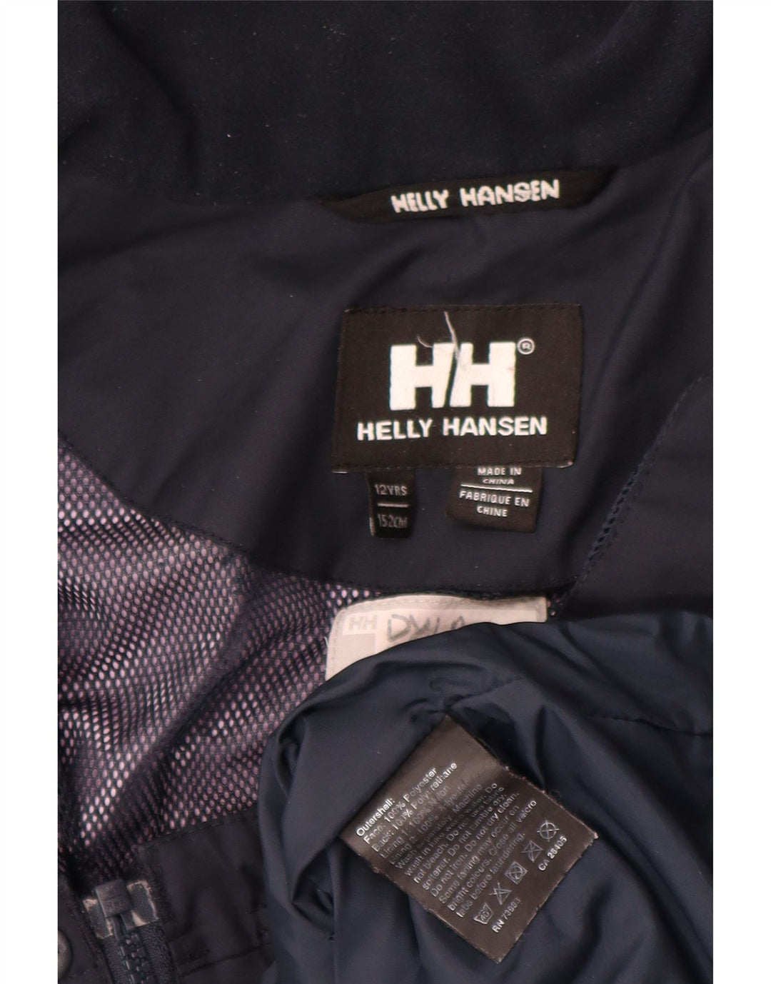Chłopięca kurtka przeciwdeszczowa z kapturem Helly Hansen 11-12 lat, granatowa, poliester