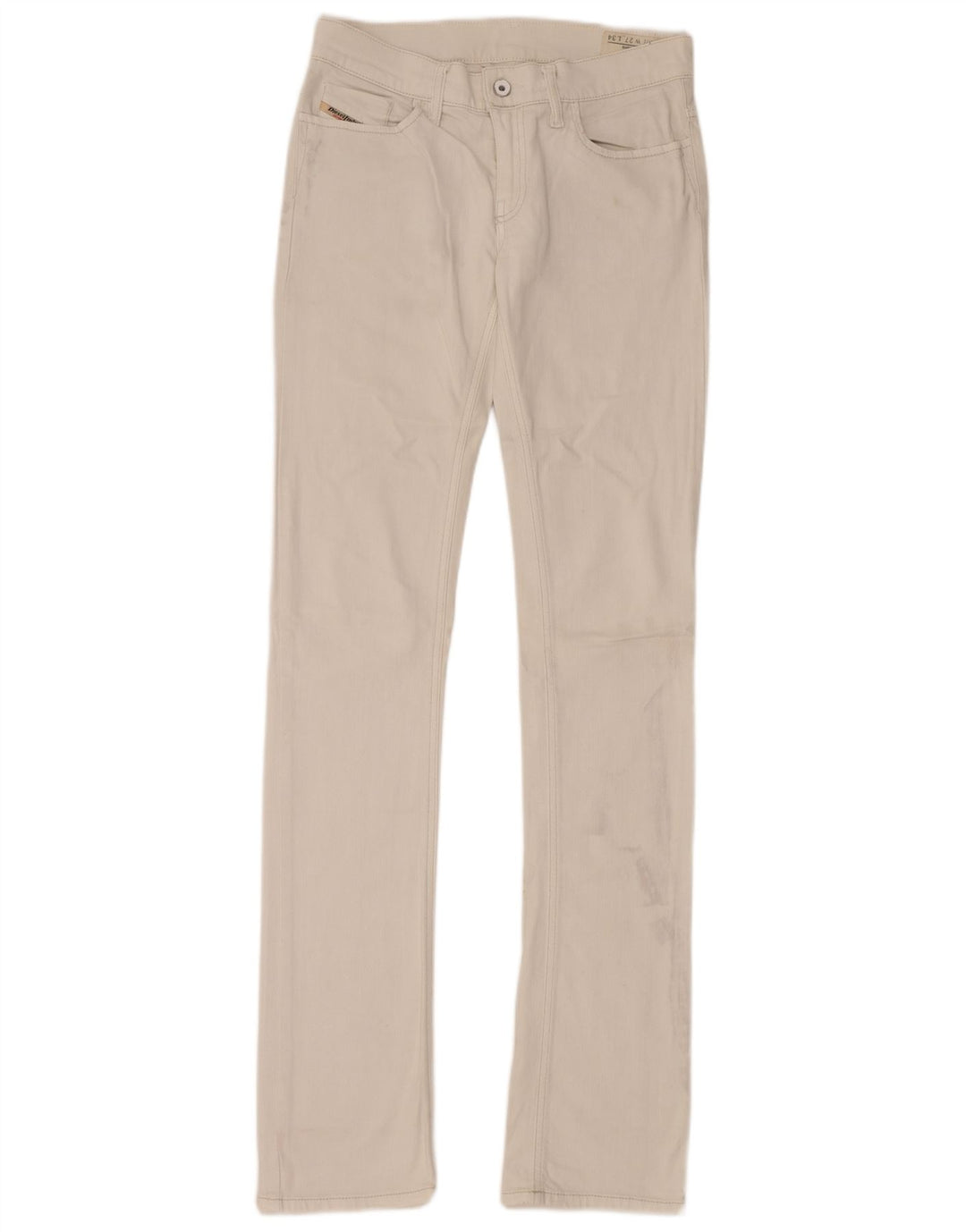 DIESEL Damskie Liv Slim Straight Jeans W27 L24 Biała bawełna