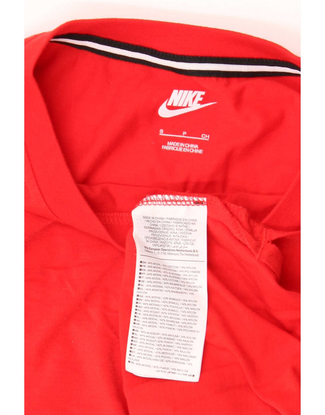 T-shirt męski Nike, mały, czerwony, bawełniany