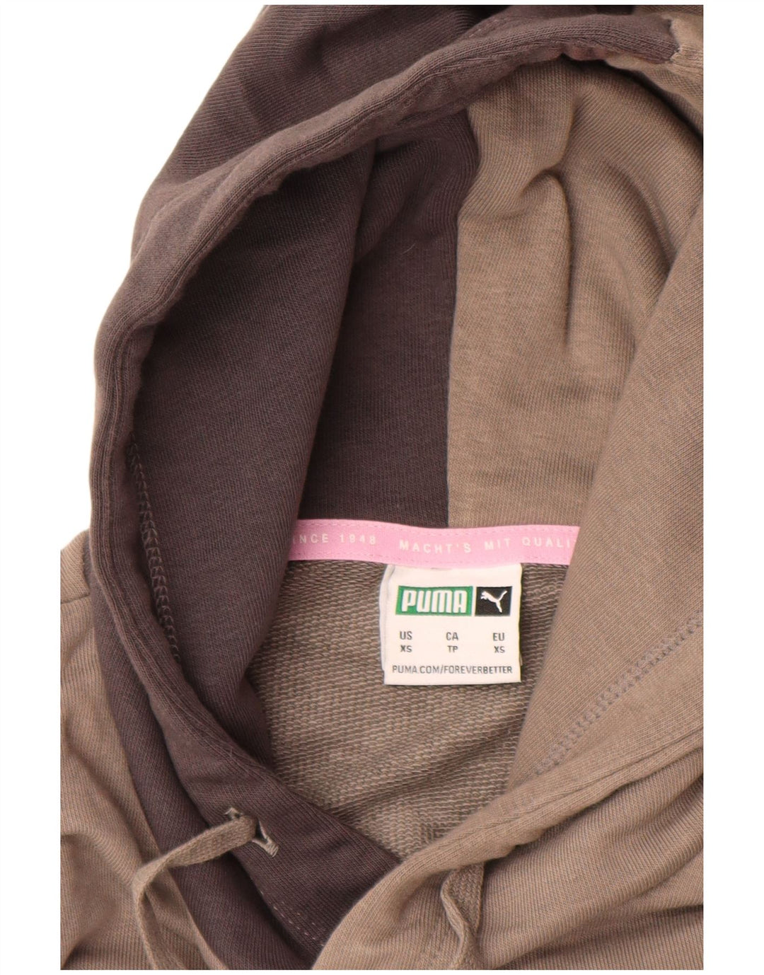 Męski sweter z kapturem PUMA XS, szara, bawełniana z blokami kolorów