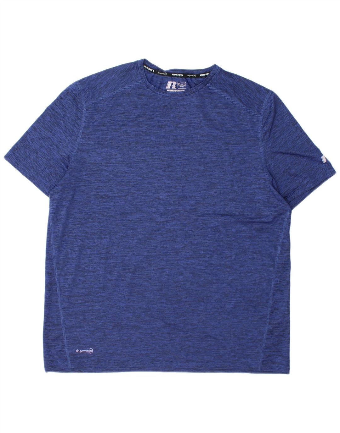 T-shirt męski RUSSELL ATHLETIC Dri-Power, UK 46/48 XL, granatowy, nakrapiany