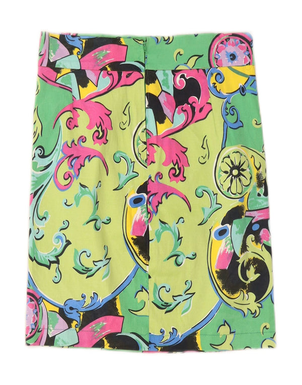 Prosta spódnica damska VINTAGE W26 Small Green Paisley