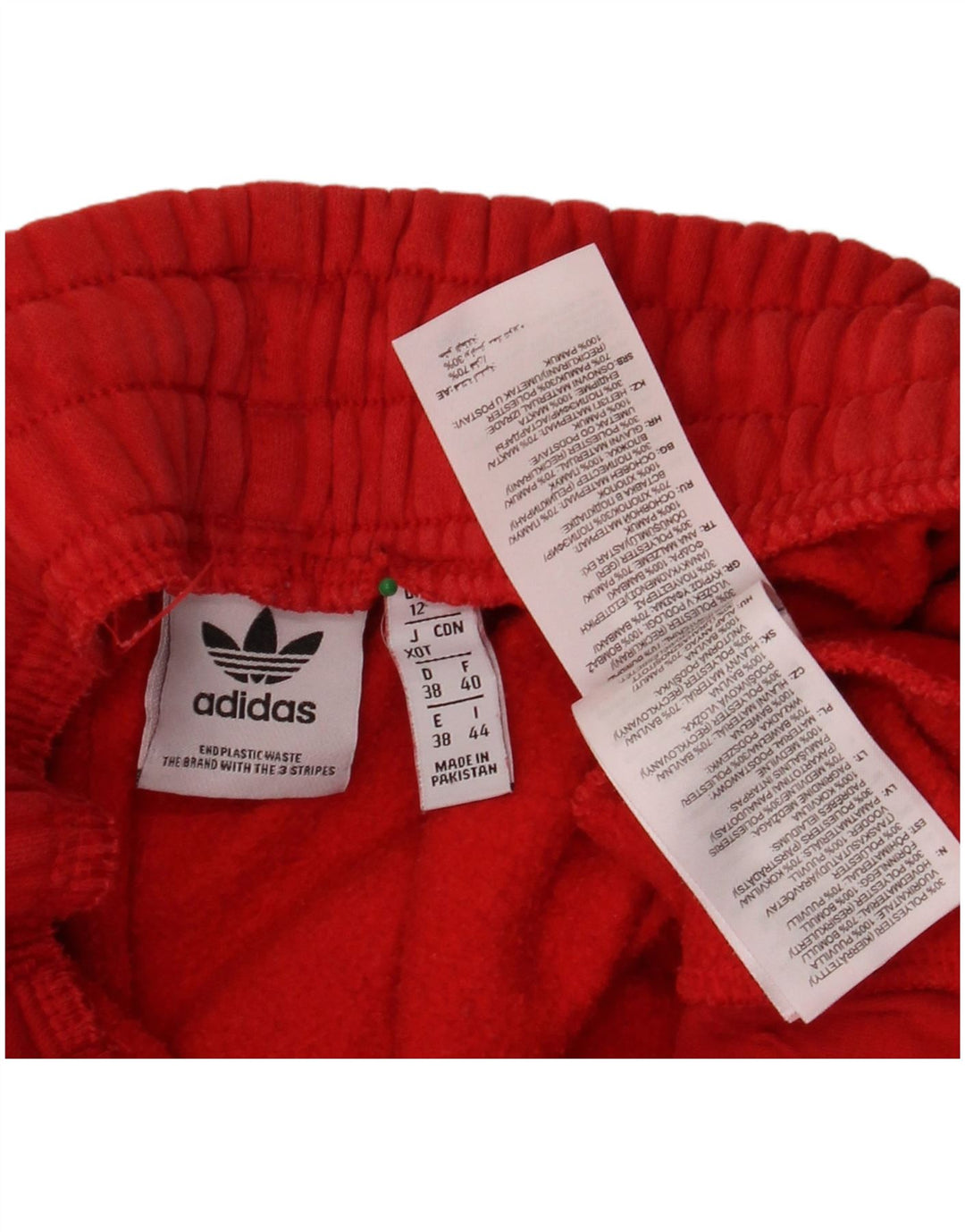 Damskie spodnie dresowe z wysokim stanem ADIDAS Joggers UK 12 Medium Red