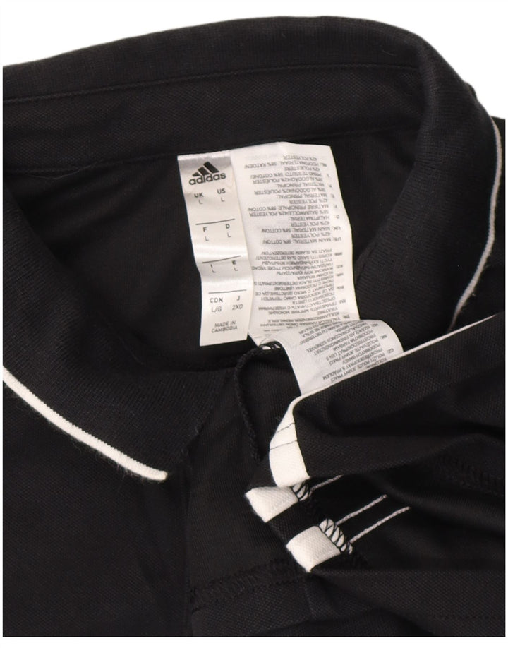 Męska koszulka polo ADIDAS Aeroready, duża, czarna, bawełniana