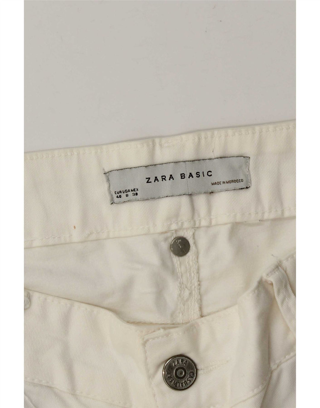Damskie jeansy Skinny Zara EU 40 Medium W30 L31 Białe