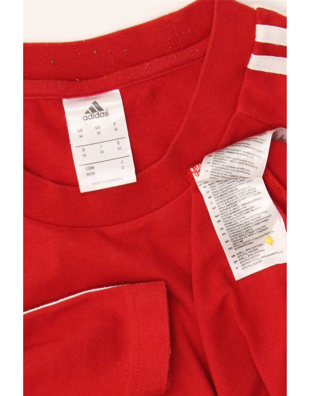 Męska koszulka z grafiką Adidas, bawełniana koszulka w kolorze średniej czerwieni