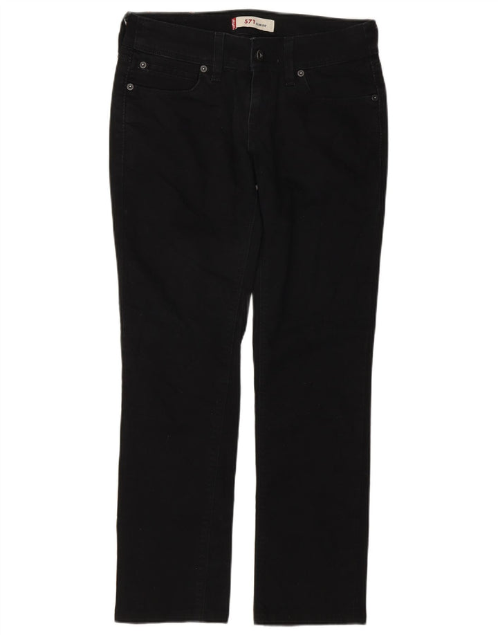 Damskie jeansy Levi's 571 Slim W28 L27 Czarne