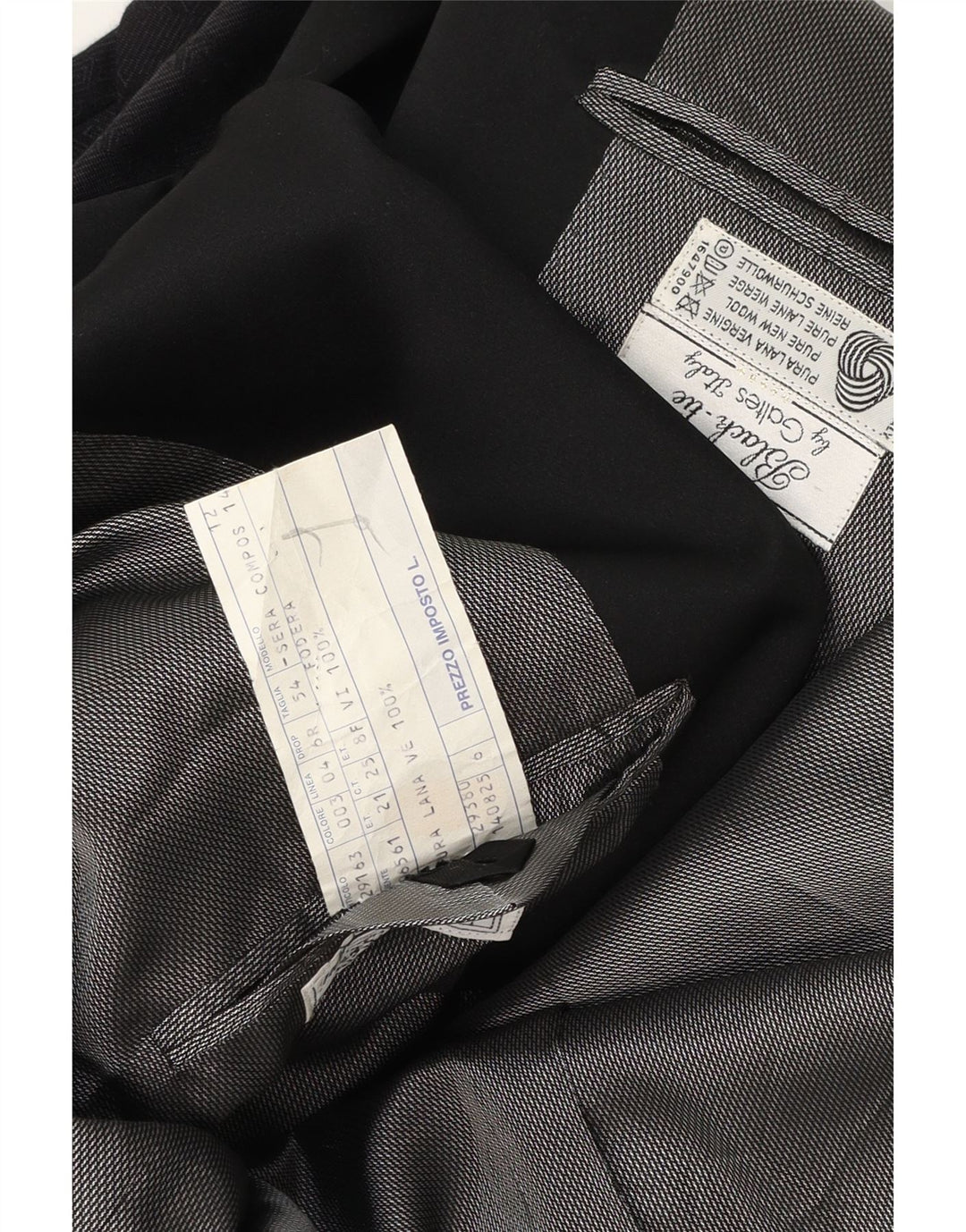 Vintage męska marynarka zapinana na 1 guzik IT 54 2XL granatowa wełna w paski