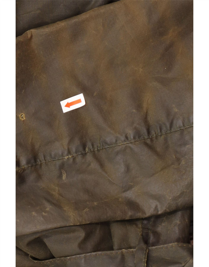Damski trencz z woskowanej bawełny BARBOUR EU 34 XS, bawełna khaki, klasyczny