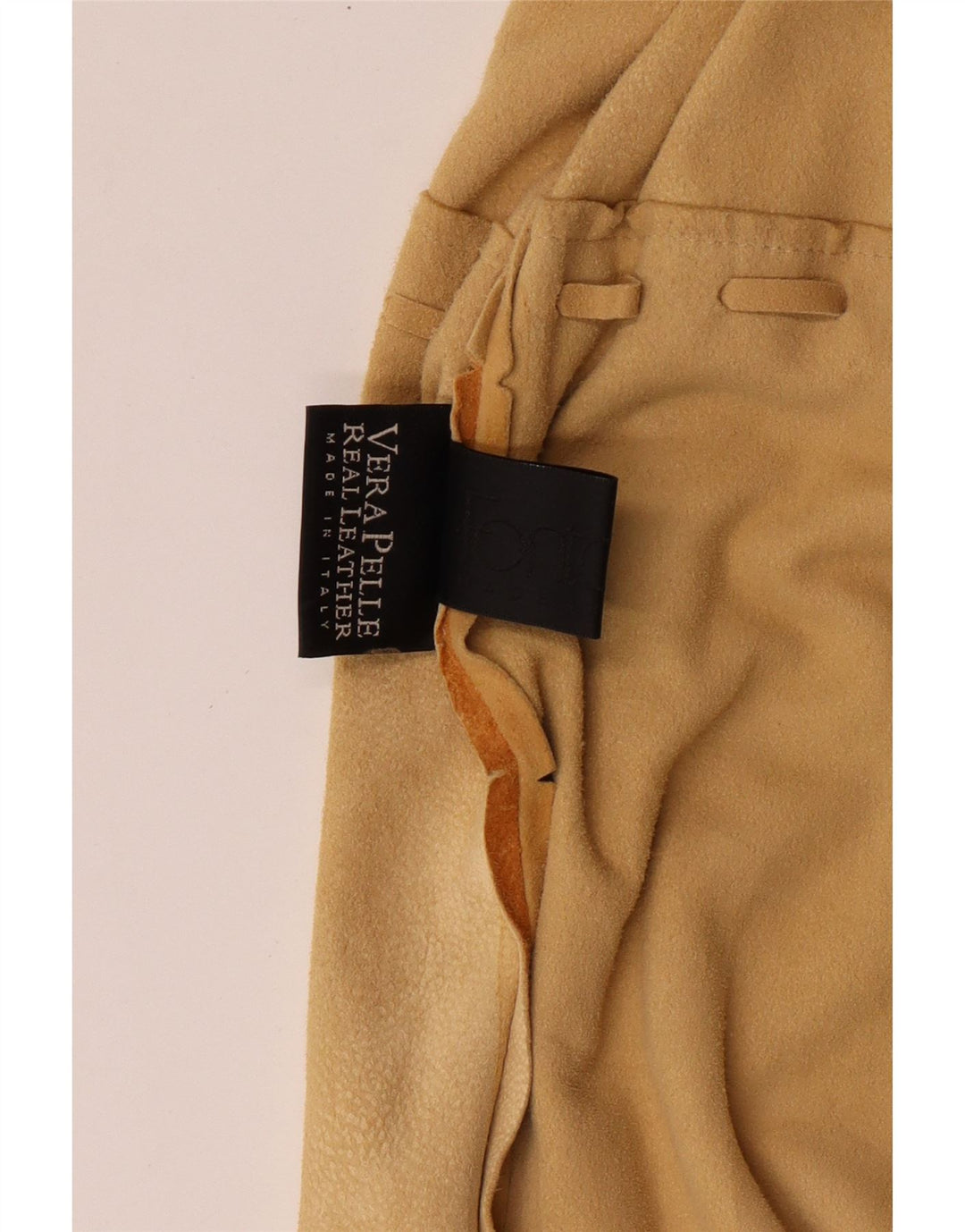 Damska zamszowa kurtka koszulowa Fontanelli IT 46, duża, beżowa skóra