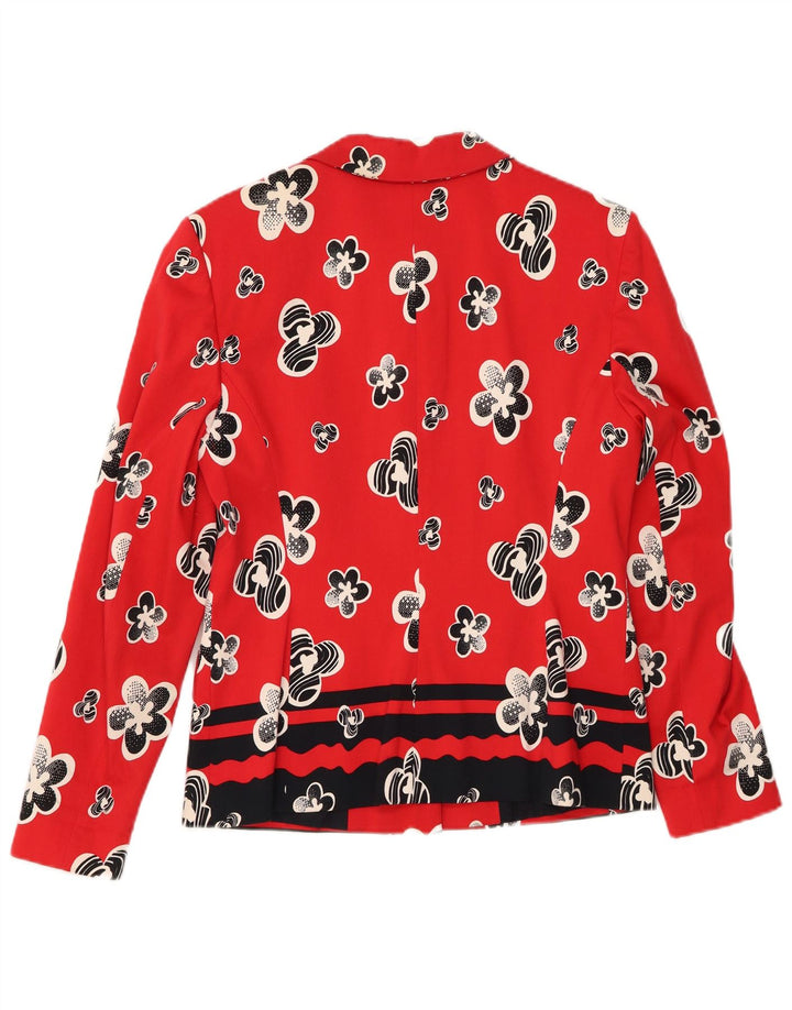 Męska marynarka Mondi zapinana na 4 guziki EU 38 Średnio-czerwona w kwiaty