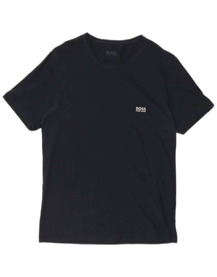 T-shirt męski Hugo Boss, duży, granatowy, bawełniany