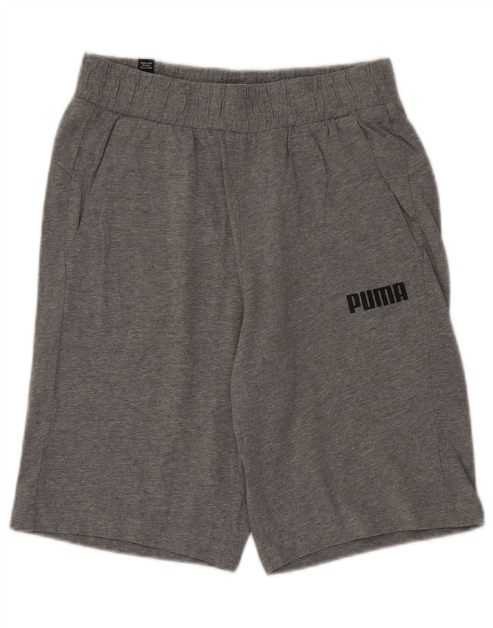 Męskie spodenki sportowe Puma, małe, szare, bawełniane w plamki