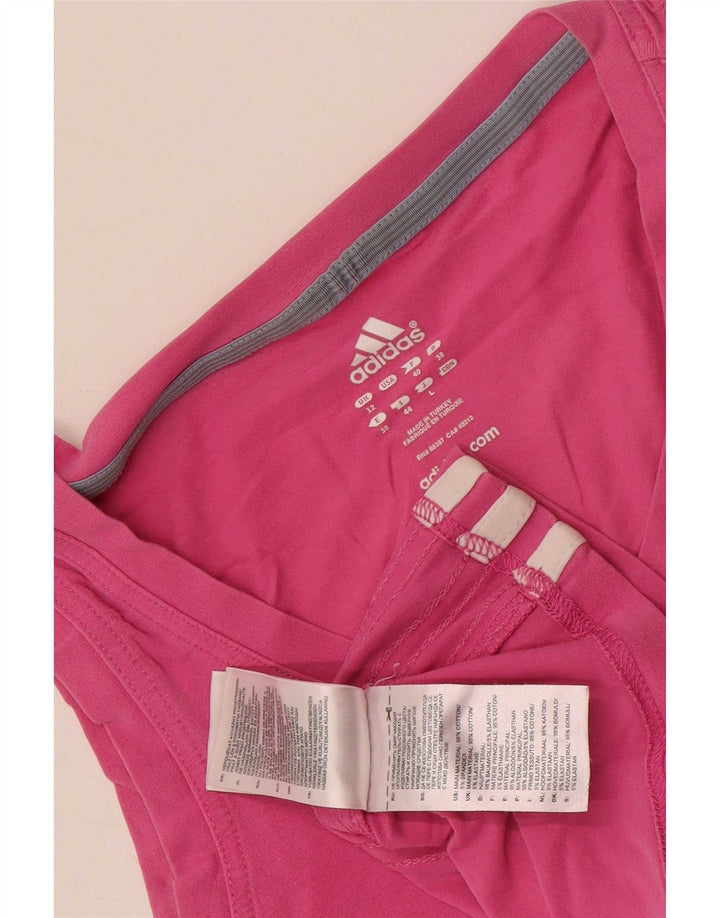Damska kamizelka Adidas Crop Top UK 12 Średni Różowy Bawełna