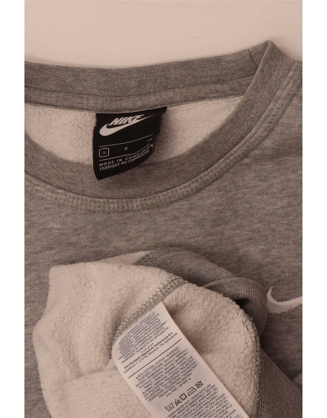Męska bluza dresowa Nike, mała, szara, nakrapiana, bawełniana