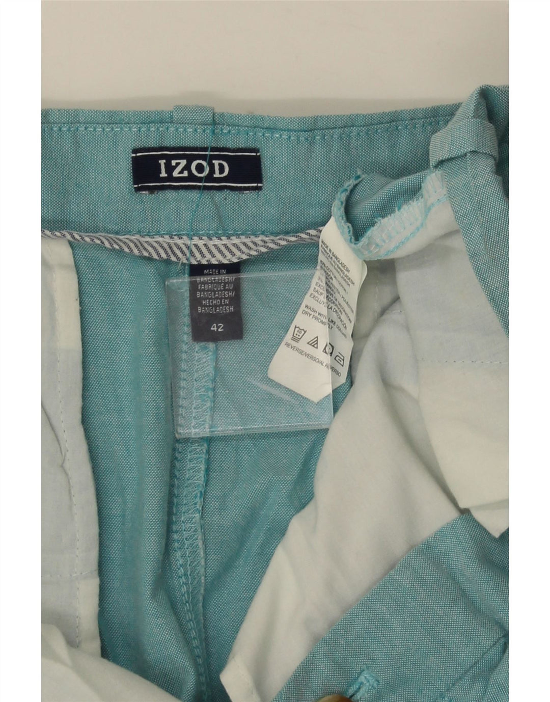 Męskie spodenki chino IZOD W42 2XL niebieska bawełna