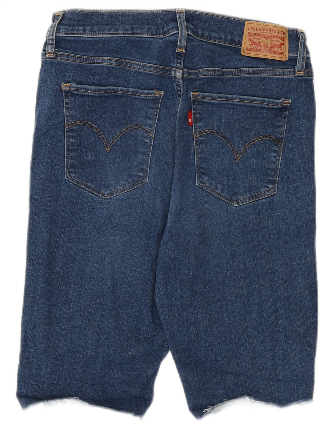 Damskie spodenki jeansowe Levi's 720 z wysokim stanem W29 Średnioniebieskie bawełniane