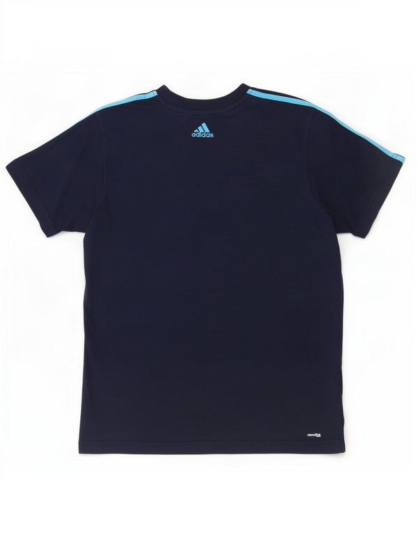 Adidas Męska koszulka Climalite Graphic Top, duża, granatowa, bawełniana
