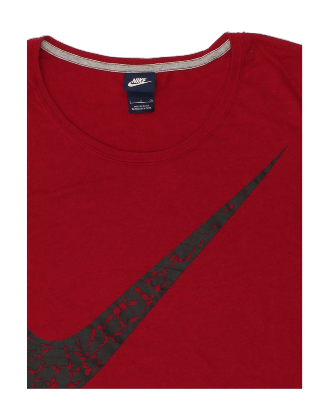 NIKE Womens Oversized Graphic T-Shirt Top UK 10 Small Red Vintage Nike and Second-Hand Nike from Messina Hembry 