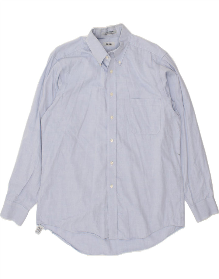 IZOD Mens Shirt Size 16 Large Blue Cotton Vintage Izod and Second-Hand Izod from Messina Hembry 