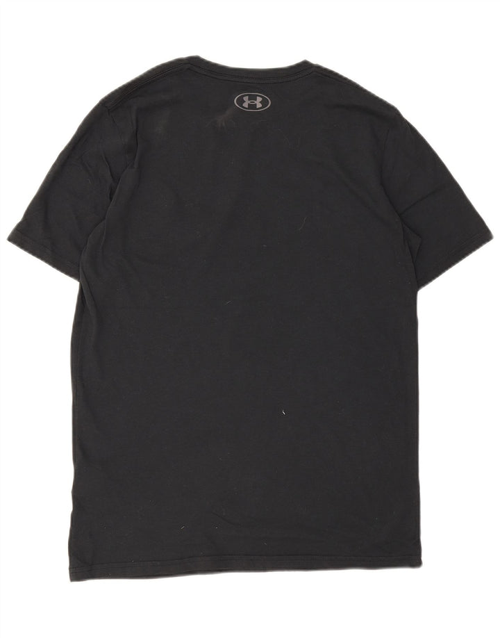 Męski T-shirt z grafiką Under Armour, mały, czarny, bawełniany