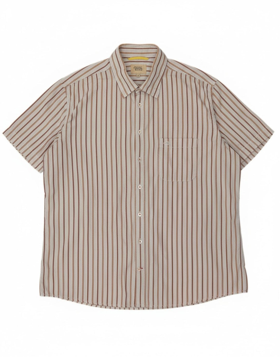 Camel Active Męska koszula z krótkim rękawem XL, bawełniana w niebieskie paski